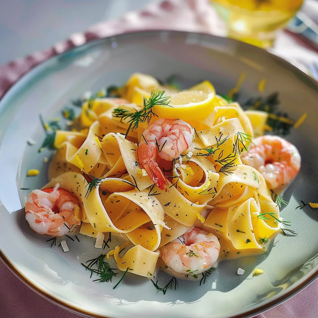 Pappardelles au citron parfumé