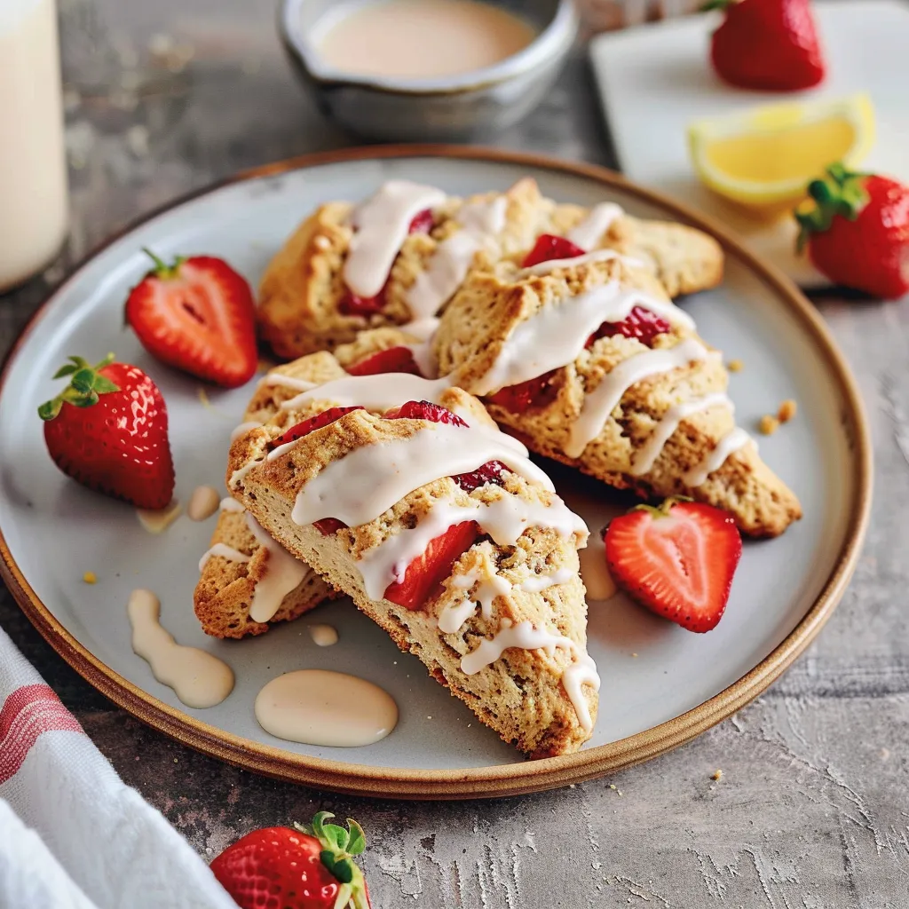 Préparez de délicieux scones végétaliens aux fraises