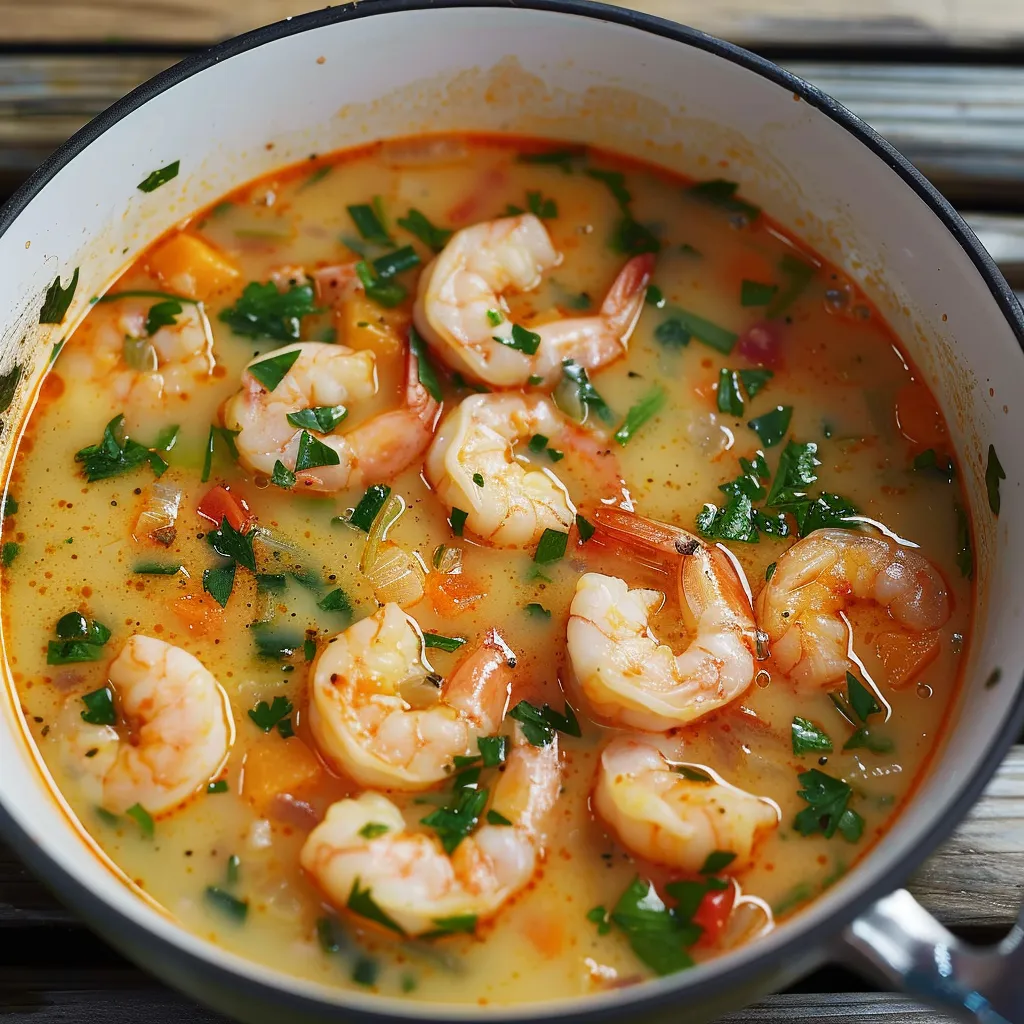 Mijoté de crevettes épices coco