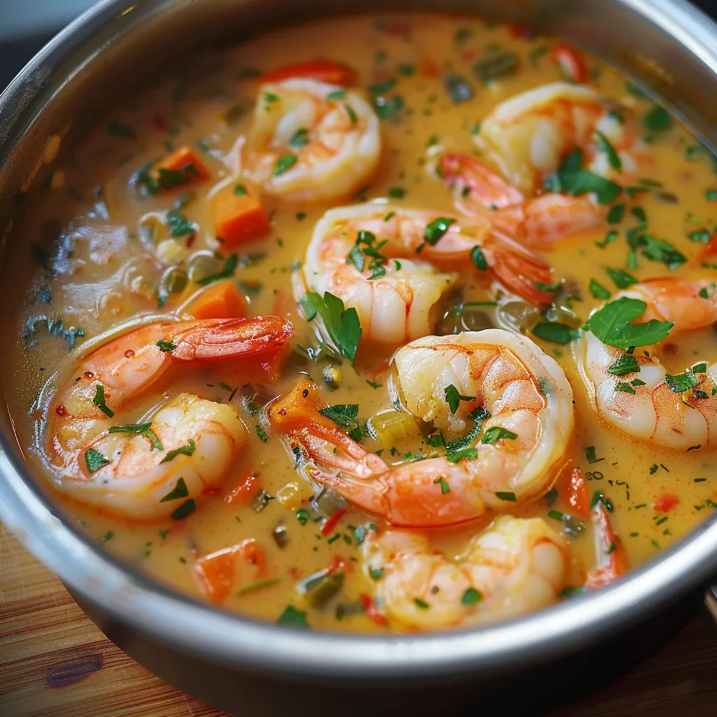 Mijoté de crevettes aux épices et lait de coco