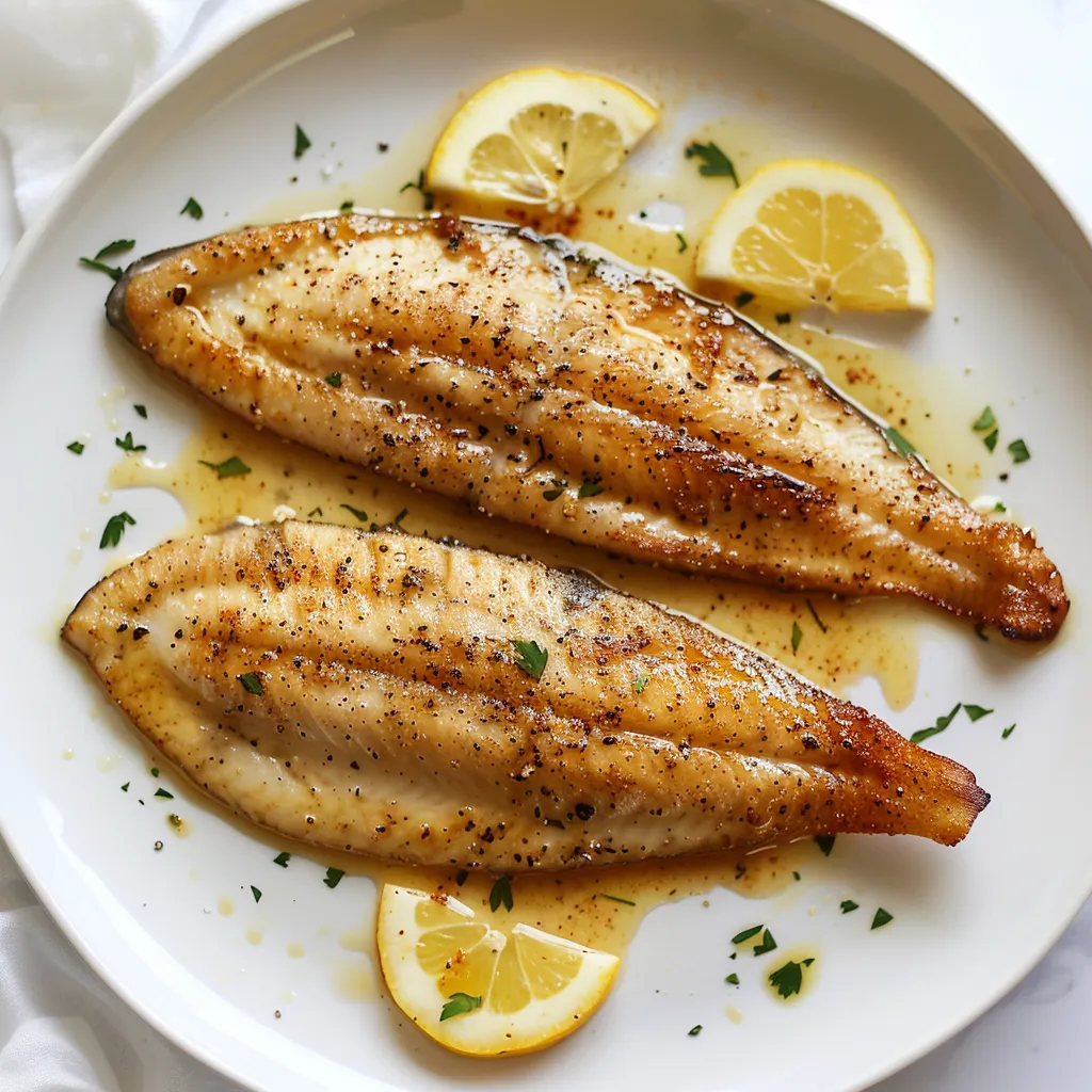 Sole meunière au beurre avec touche citronnée