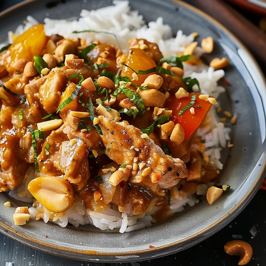 Sauté de porc à la sauce cacahuète