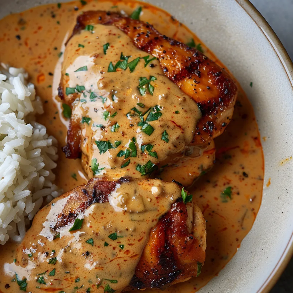 Poulet cajun en sauce crémeuse