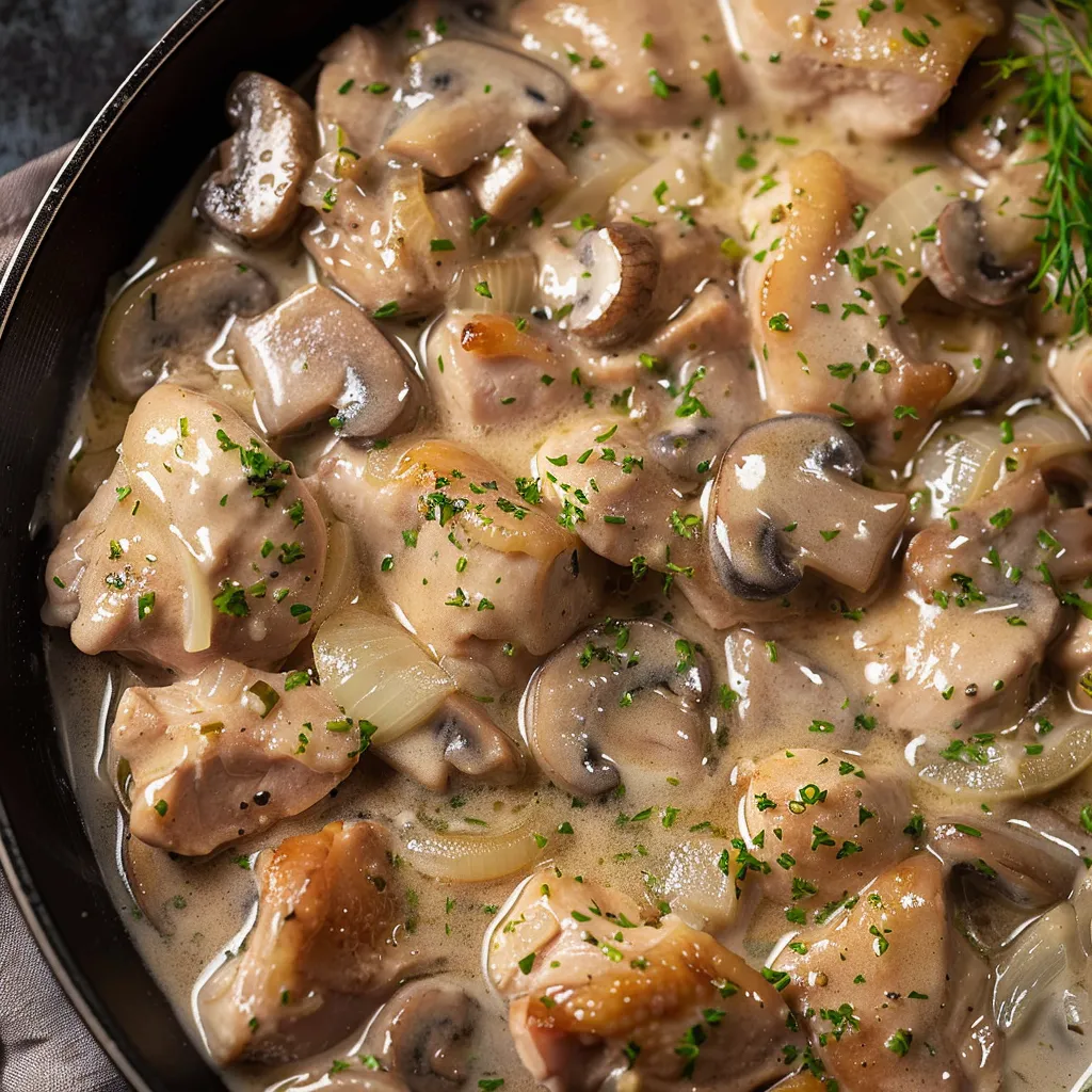 Fricassée de poulet délicieuse