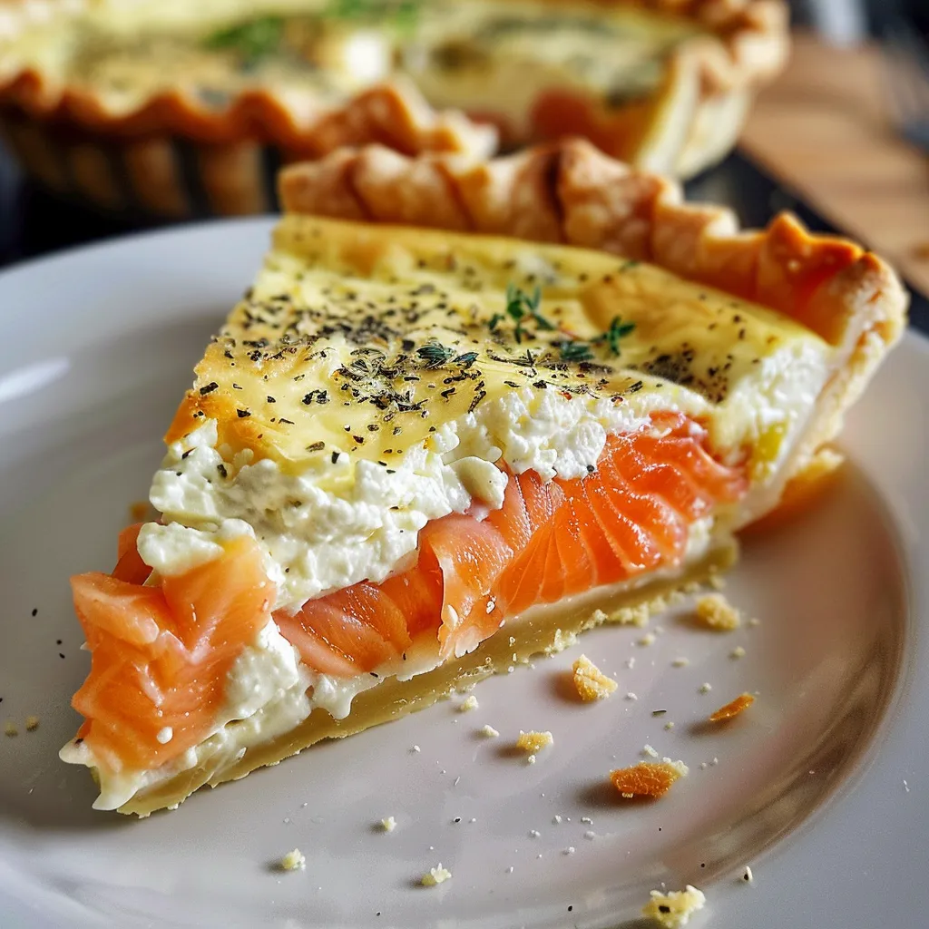 Préparez une quiche au saumon et Boursin savoureuse