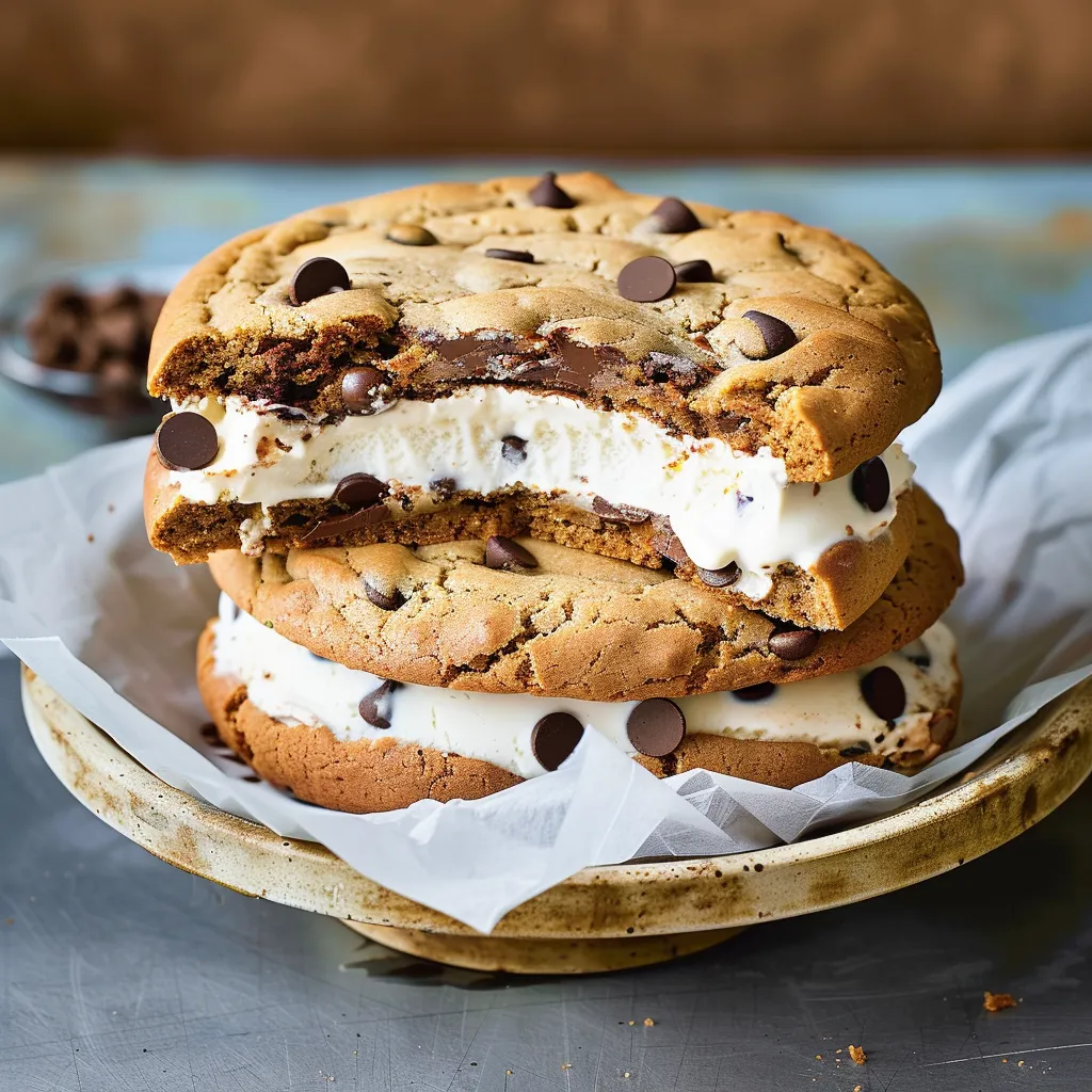 Sandwich crème glacée biscuits