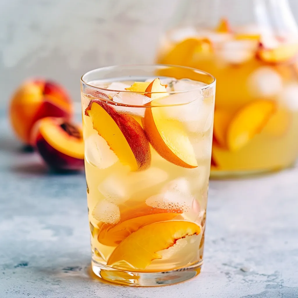 Sangria blanche aux pêches