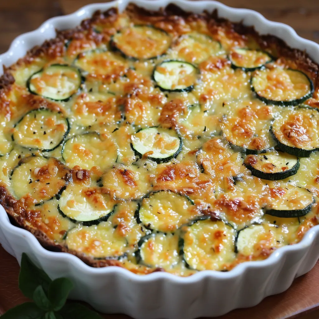 Clafoutis aux courgettes et parmesan, simple et savoureux