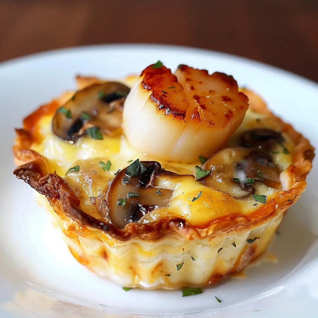 Mini quiches noix et champignons