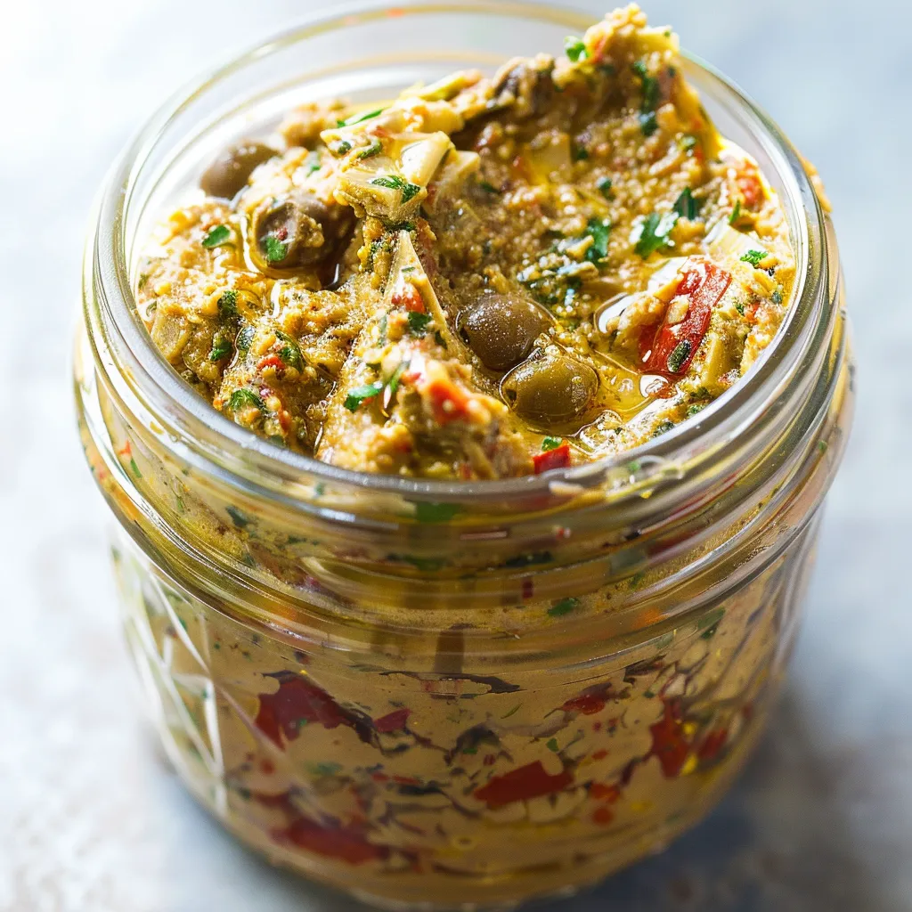 Tartinade artichaut poivron rouge