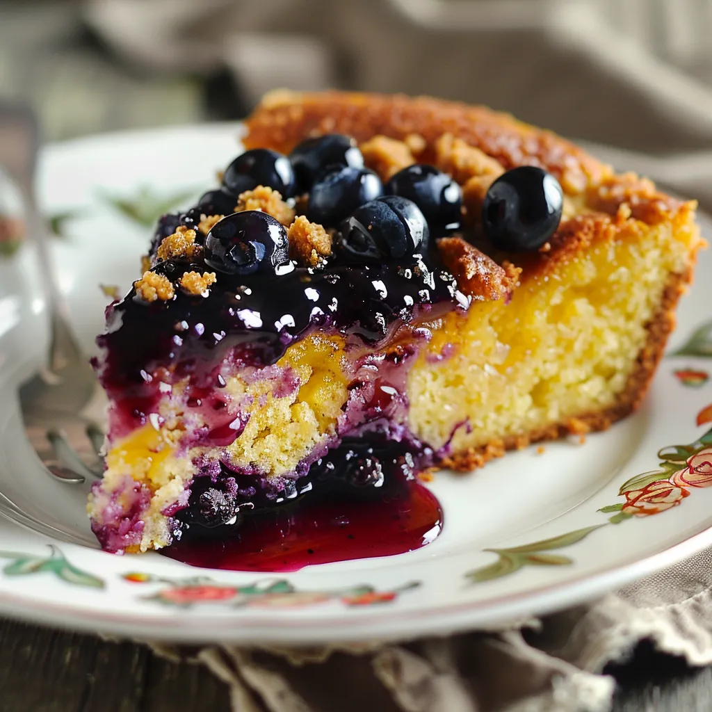 Gâteau de maïs aux bleuets