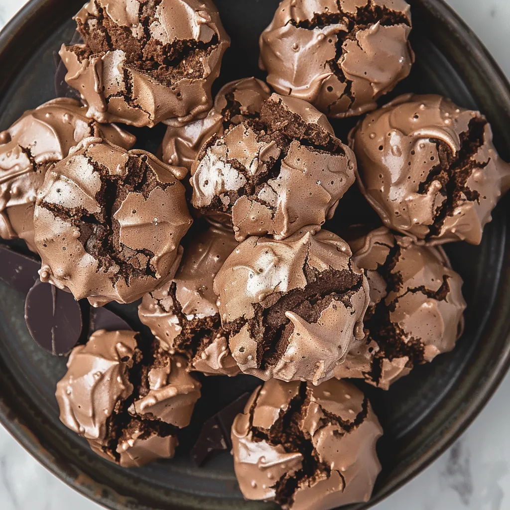 Biscuits gourmandes à la meringue et chocolat