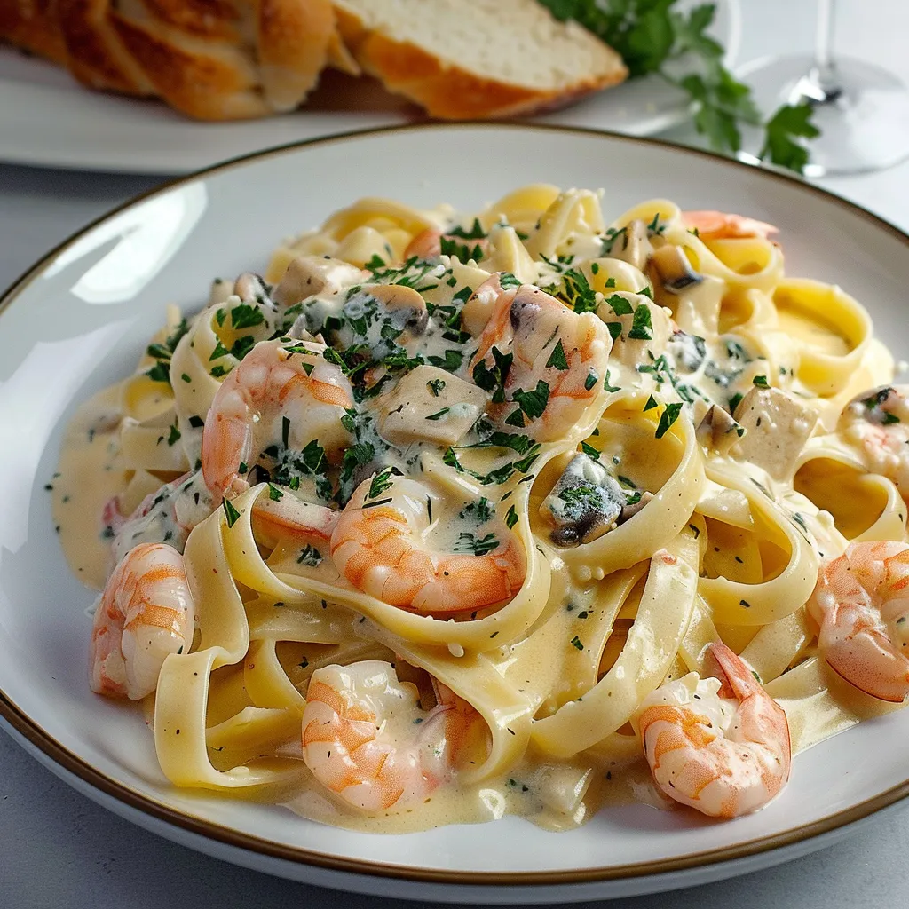 Tagliatelles aux fruits de mer
