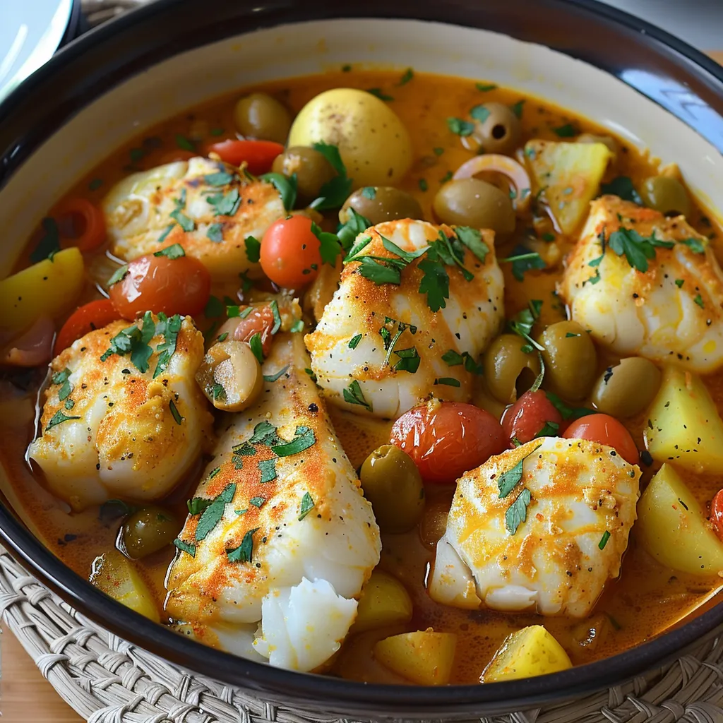 Tajine de lotte au safran