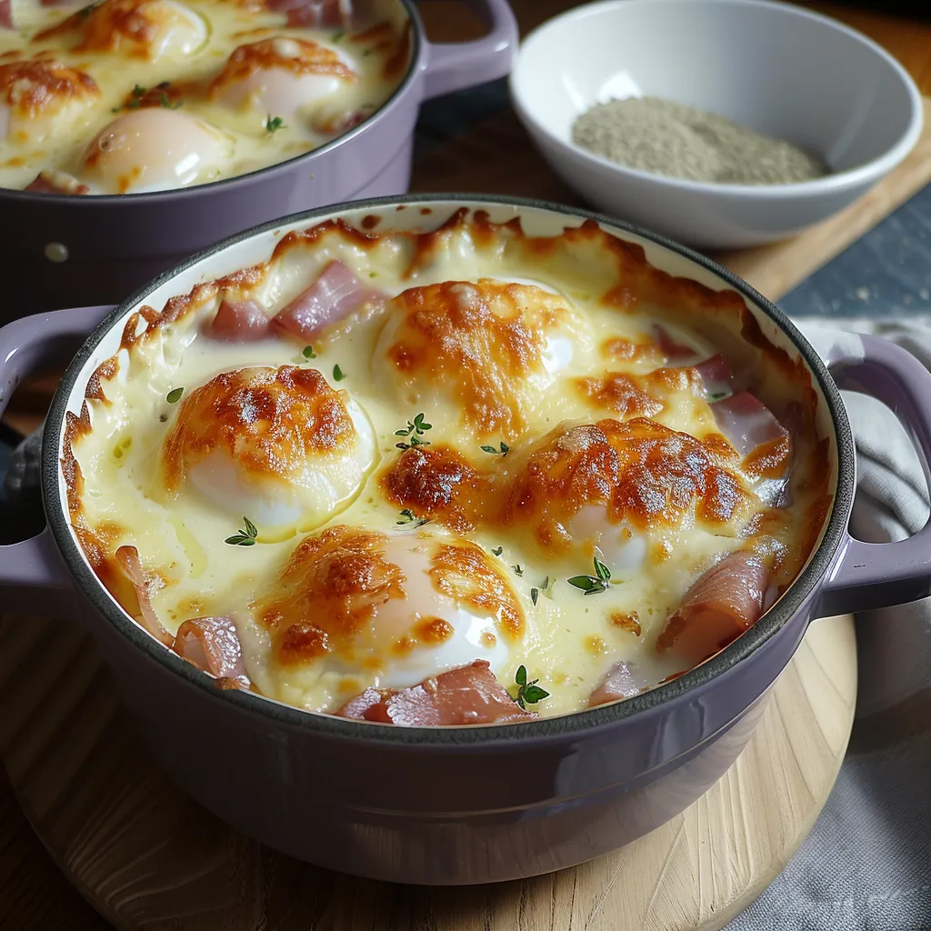 Œufs durs, jambon & béchamel