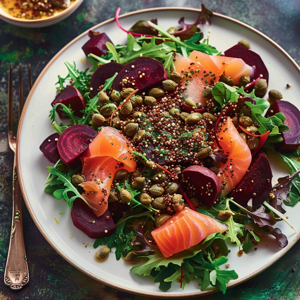 Salade betteraves garniture croquante