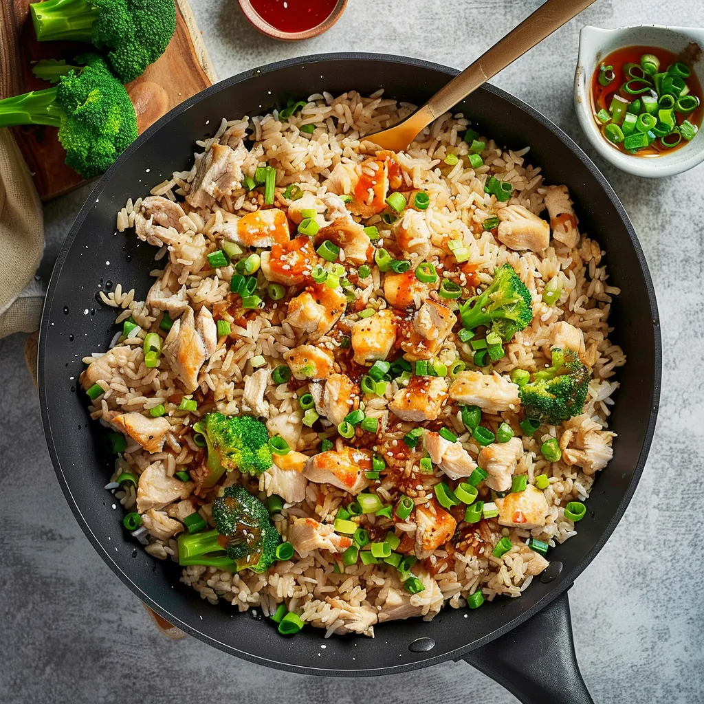 Riz parfumé au poulet et gingembre