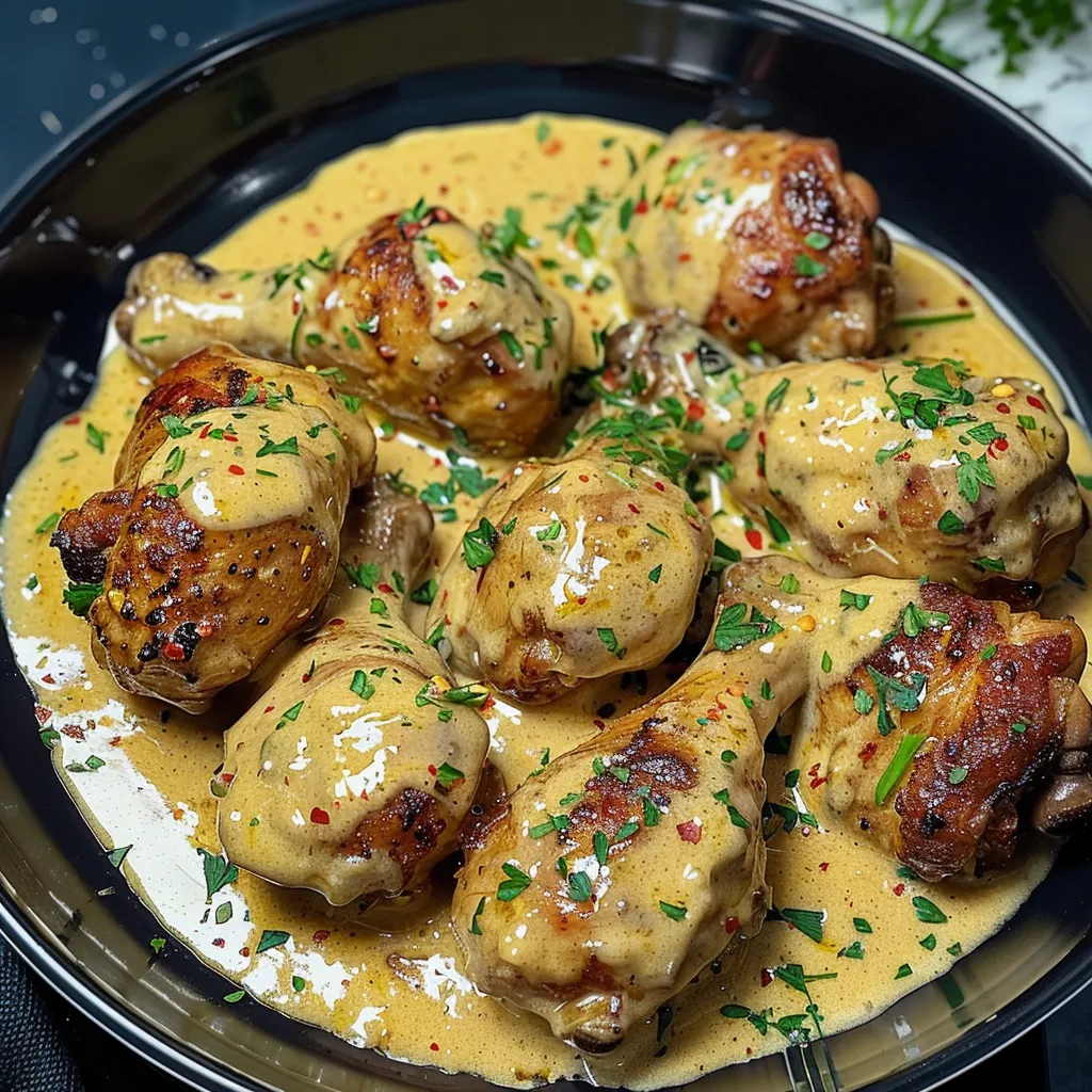 Pilons de poulet savoureux à la moutarde et miel