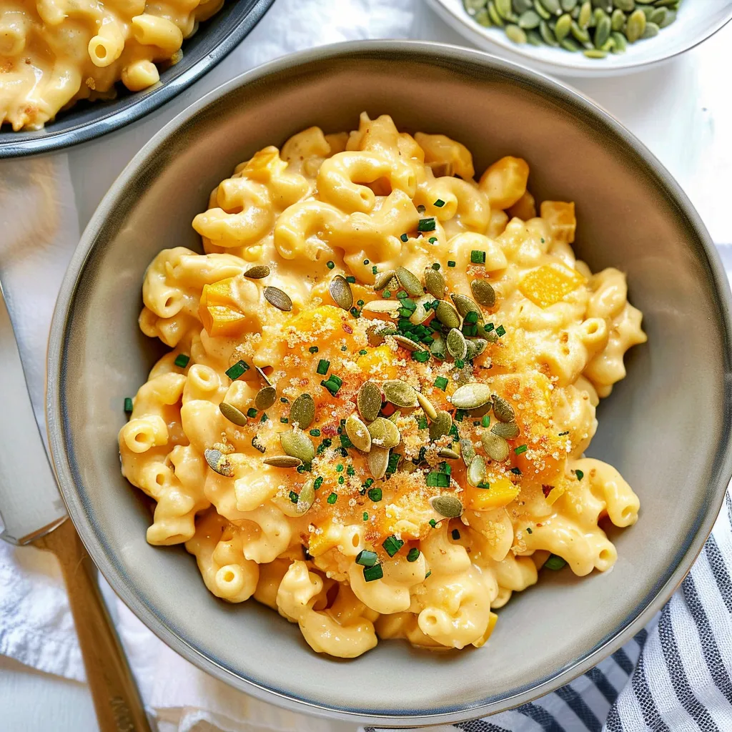 Macaroni au fromage et courge