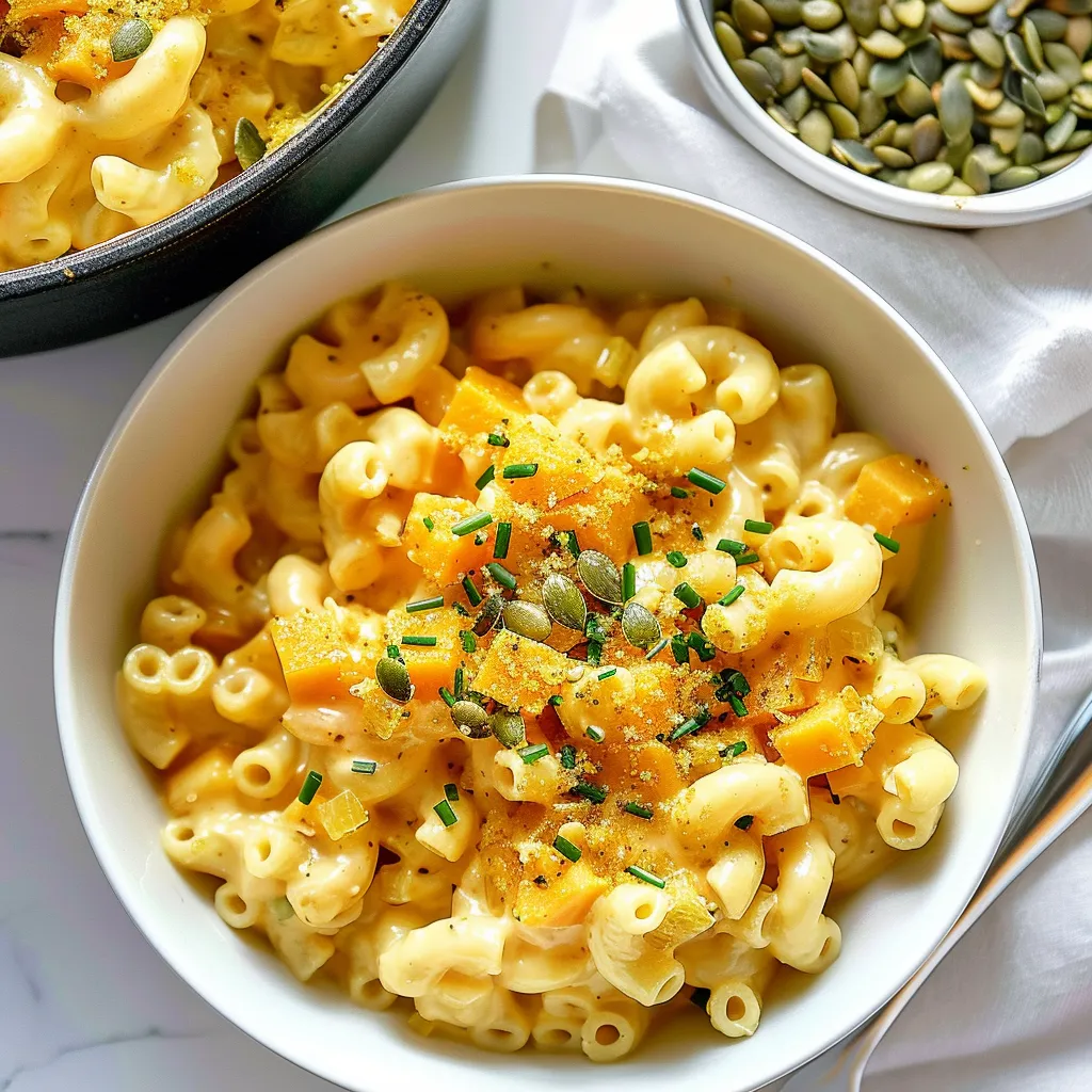 Préparez un délicieux macaroni au fromage et courge
