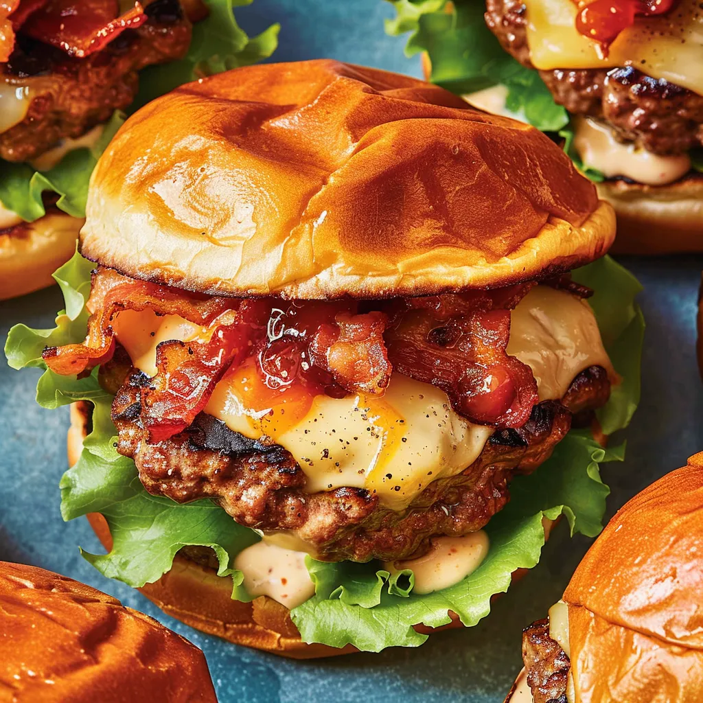Burgers fromage grains bacon