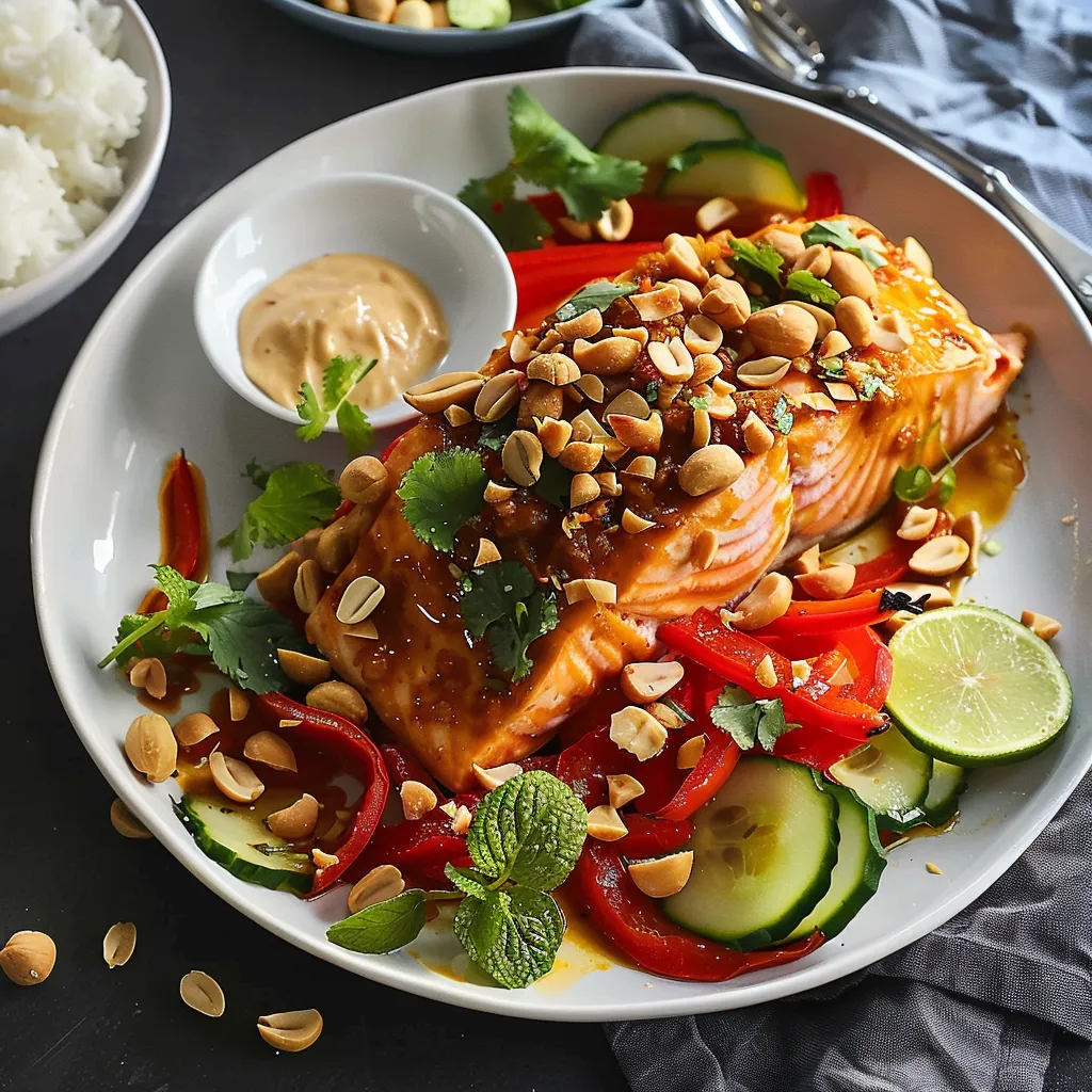 Saumon au cari rouge épices