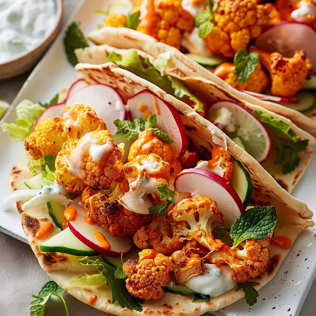 Pitas au chou-fleur Buffalo
