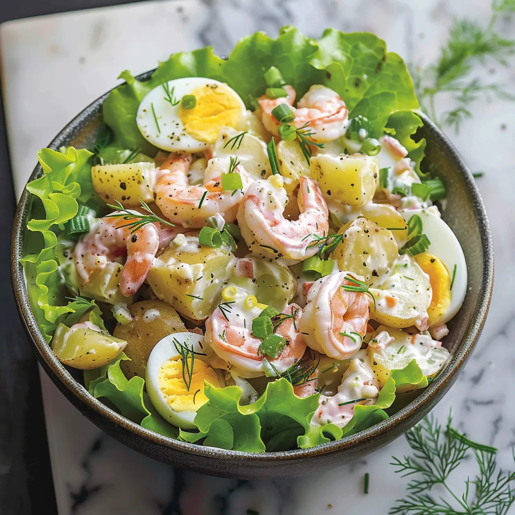 Salade pommes terre crevettes
