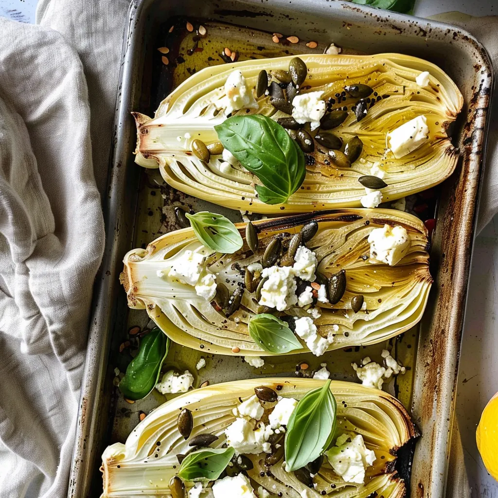Fenouil rôti, feta et citron