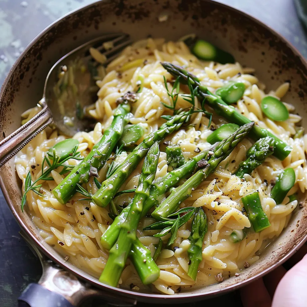 Orzo crémeux comté asperges
