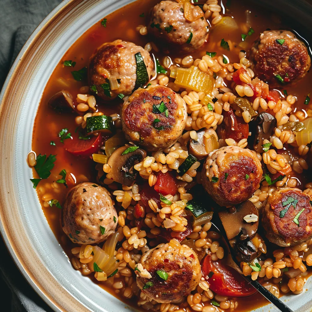 Ragoût d’orge aux boulettes