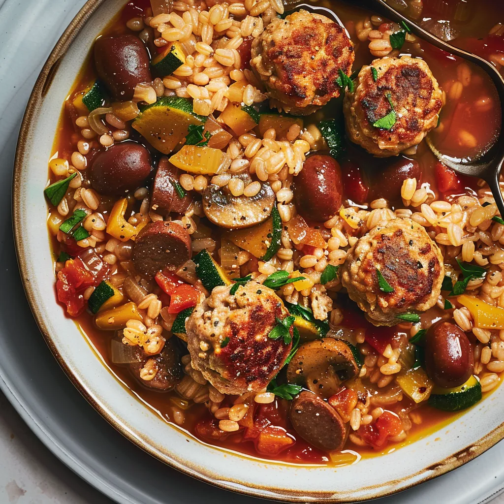 Préparez un savoureux ragoût d’orge et boulettes
