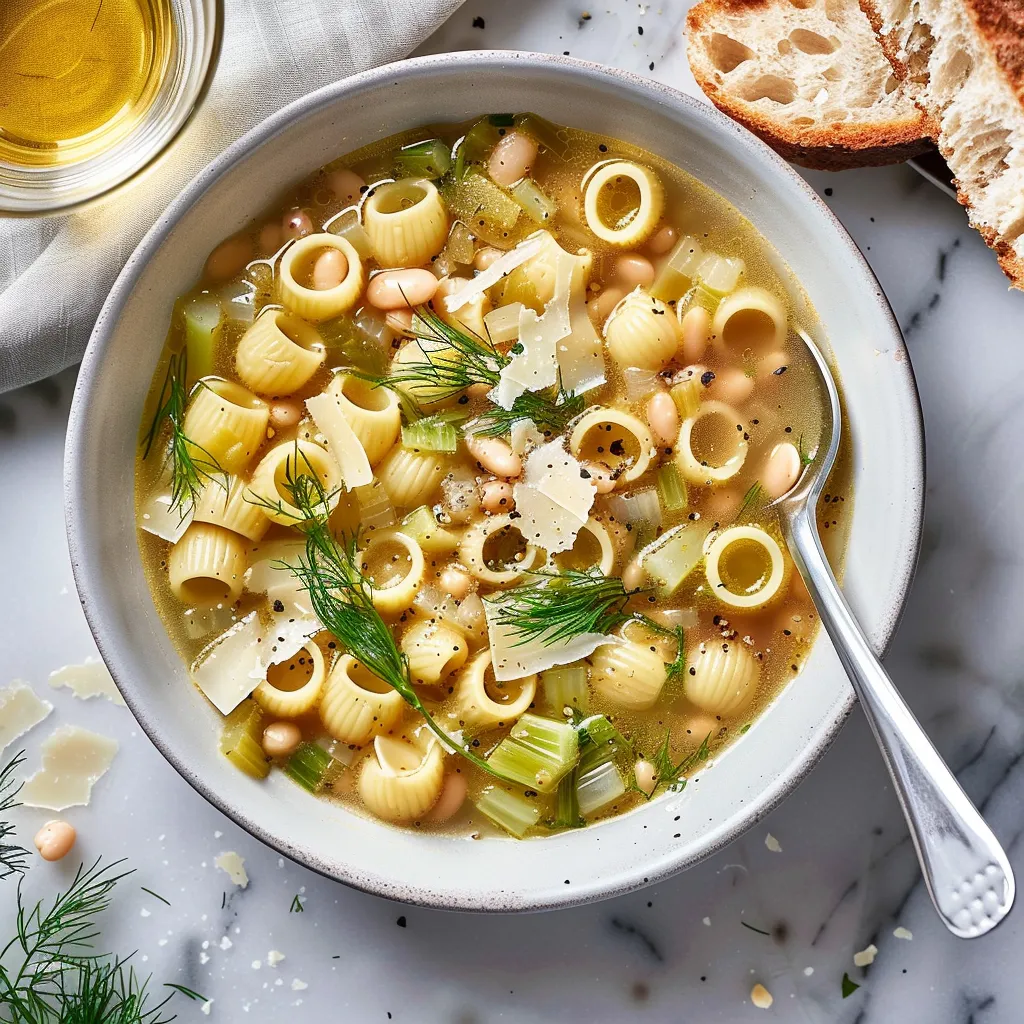 Soupe minestrone blanche savoureuse et réconfortante