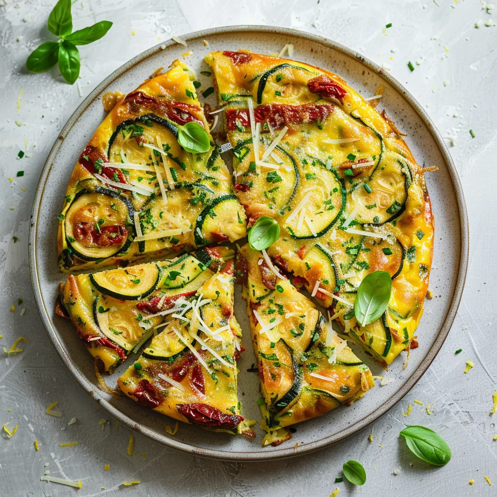 Frittata courgette et tomates