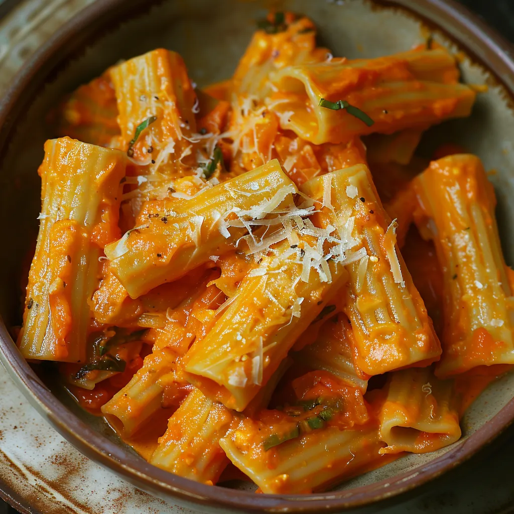 Délicieuses pâtes à la vodka et sauce tomate