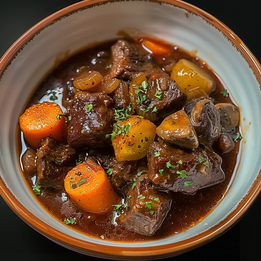 Découvrez le Bœuf Bourguignon Traditionnel, une spécialité savoureuse et réconfortante de la cuisine française