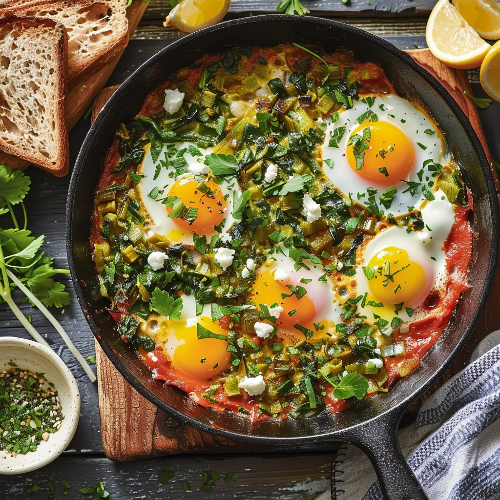 Casserole d'œufs aux poireaux