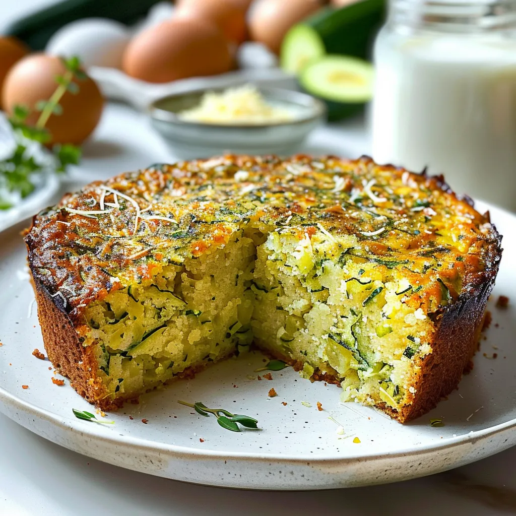 Gâteau moelleux courgettes parmesan