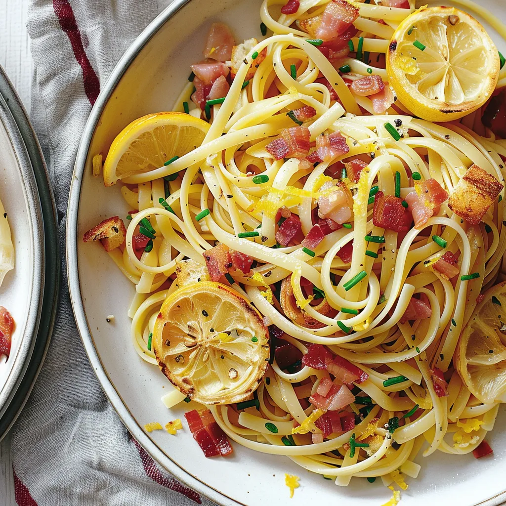 Linguines au citron et artichauts