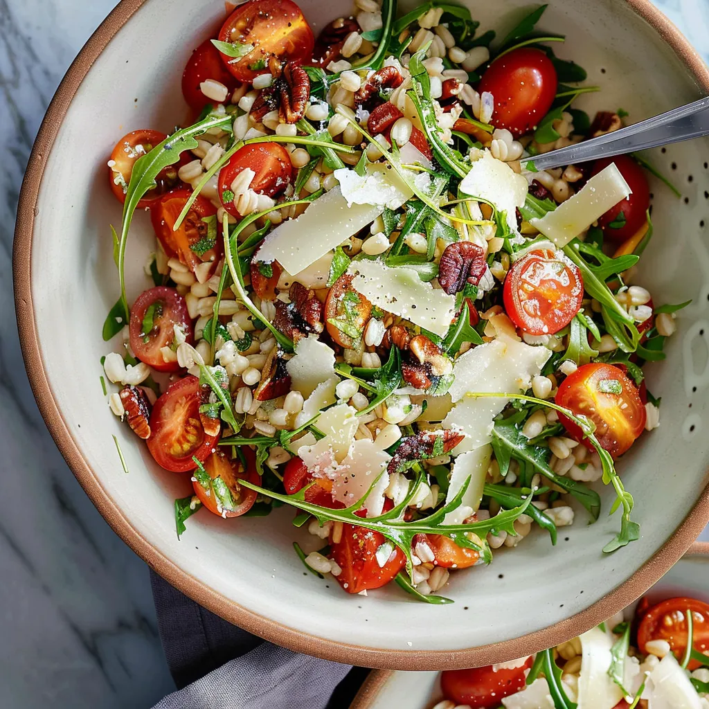 Salade fraîche d’orge, fenouil et tomates