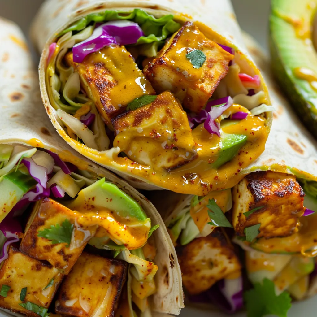 Wraps de tofu au cari