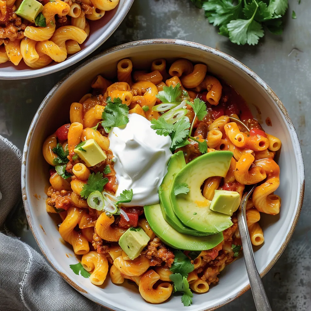 Macaronis à la viande tex-mex