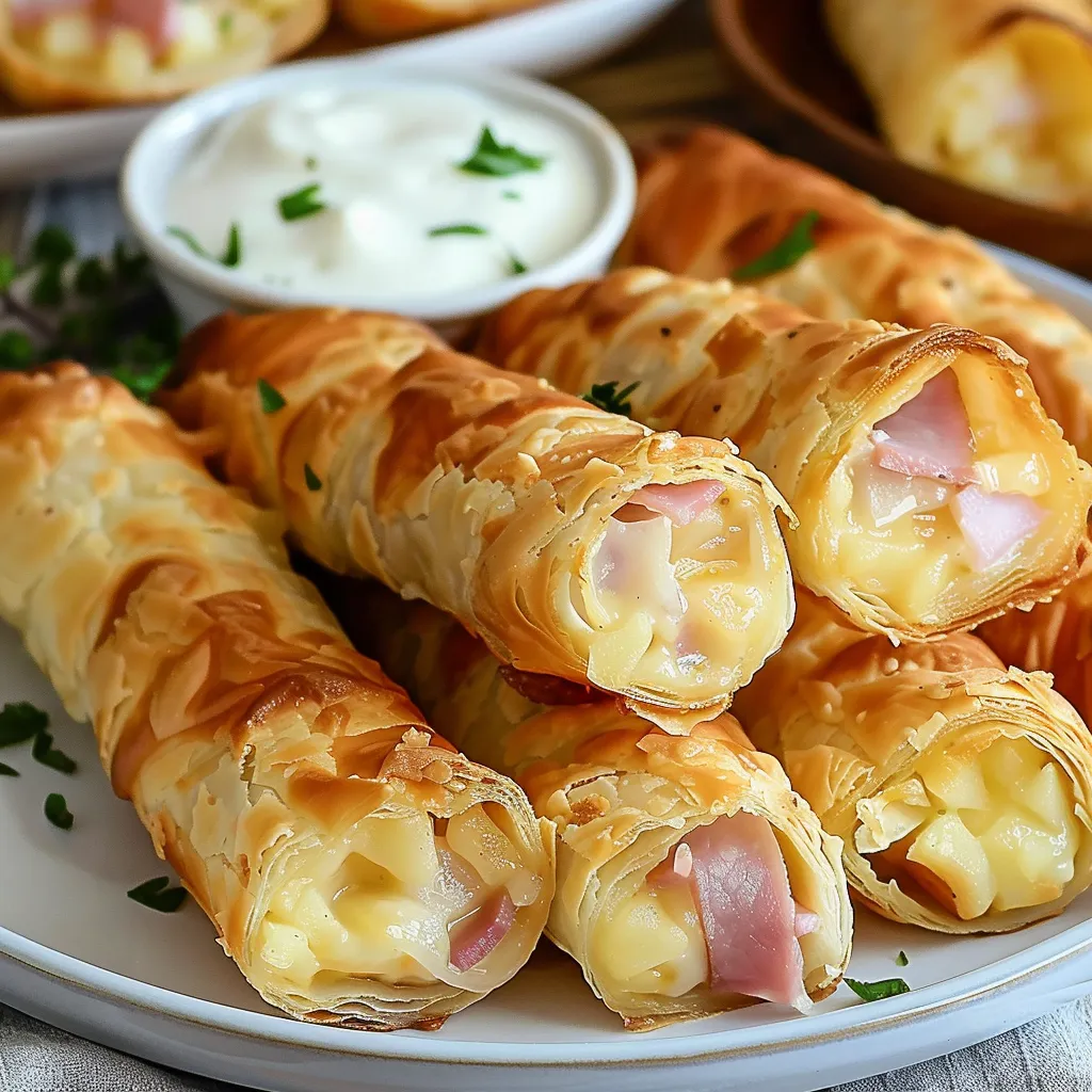 Délicieuse recette de cigares jambon et pommes de terre croustillants