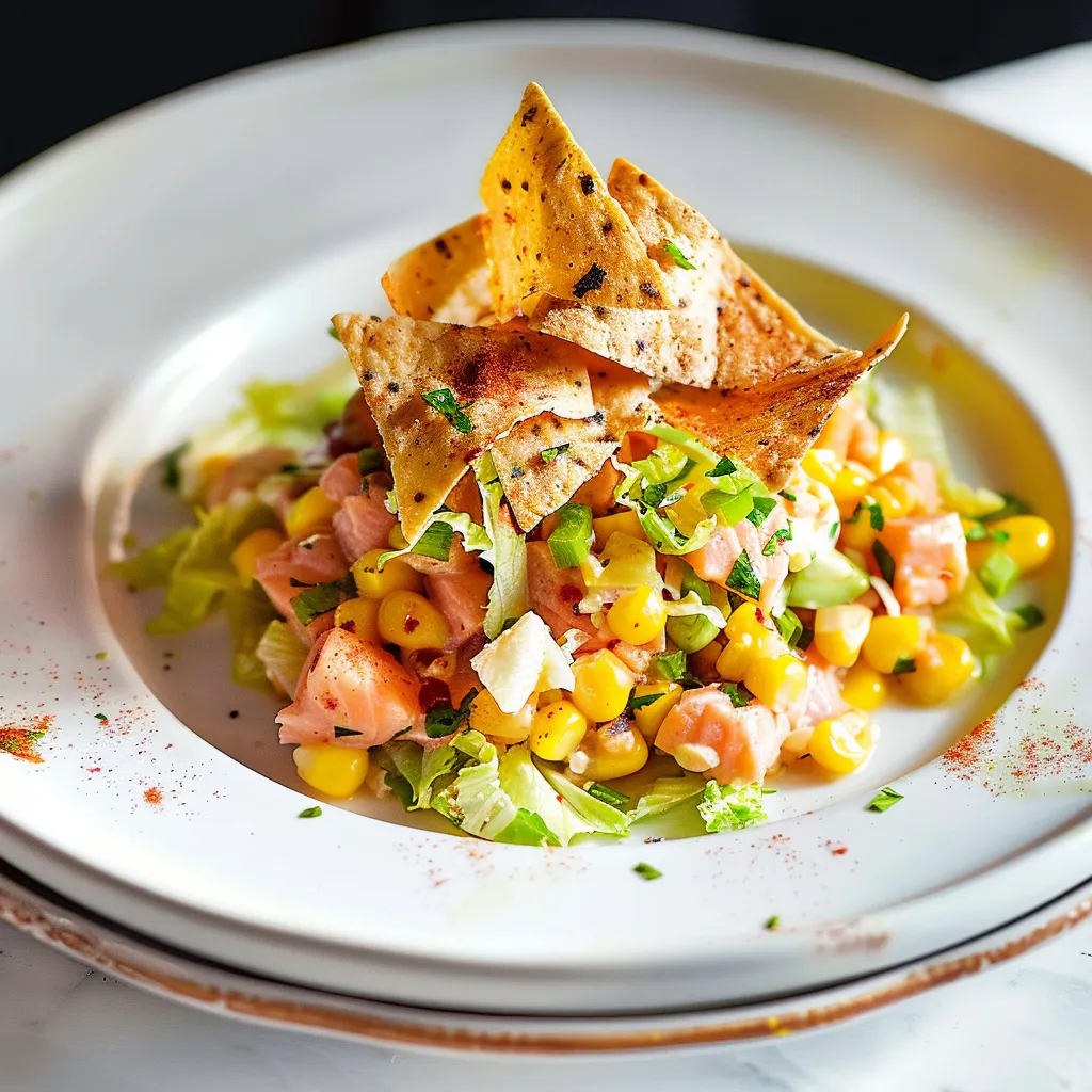 Salade tartare saumon épicé