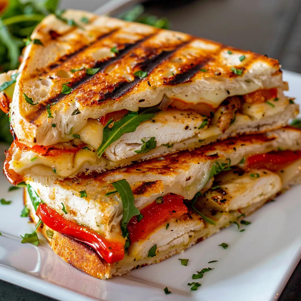 Panini poulet poivron gouda