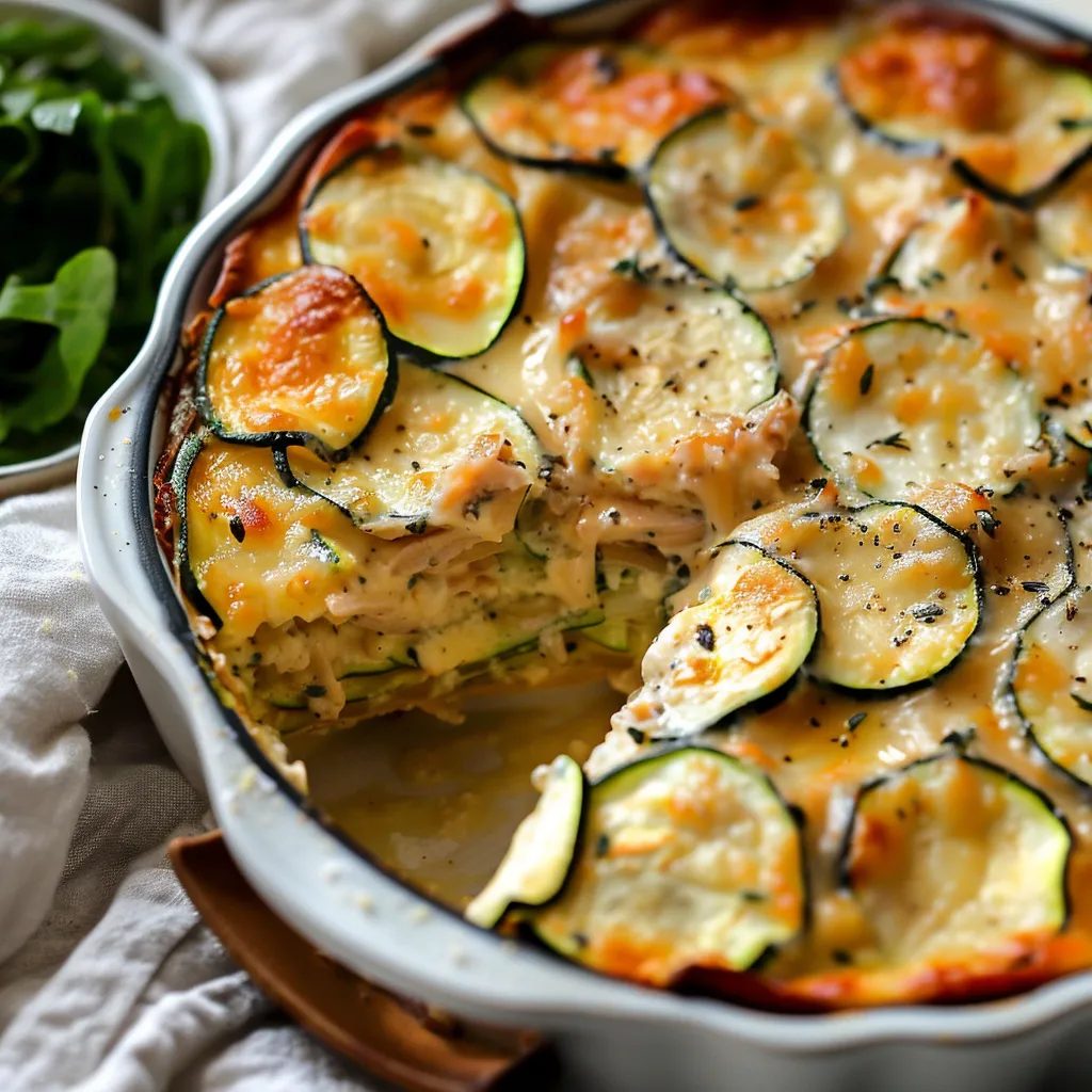 Préparez un délicieux gratin de courgettes et thon