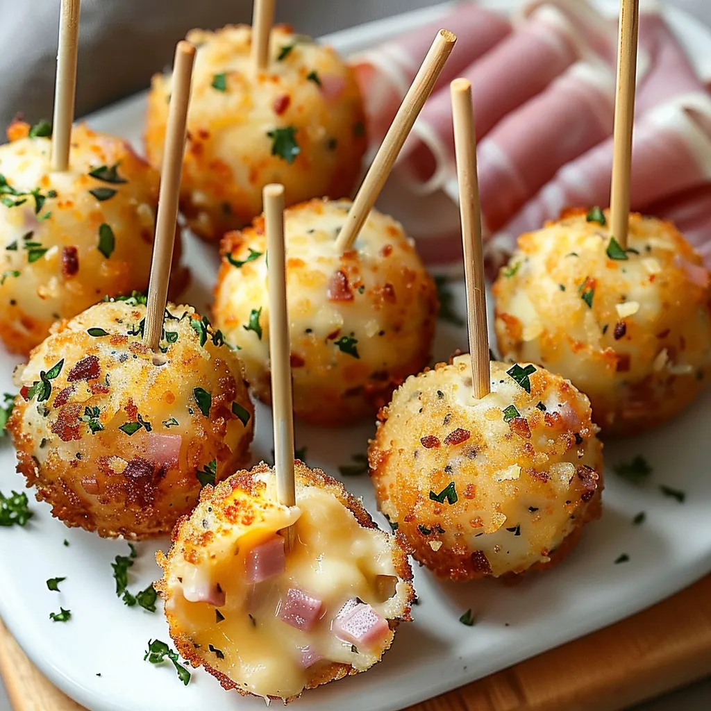Cake pops salés jambon fromage