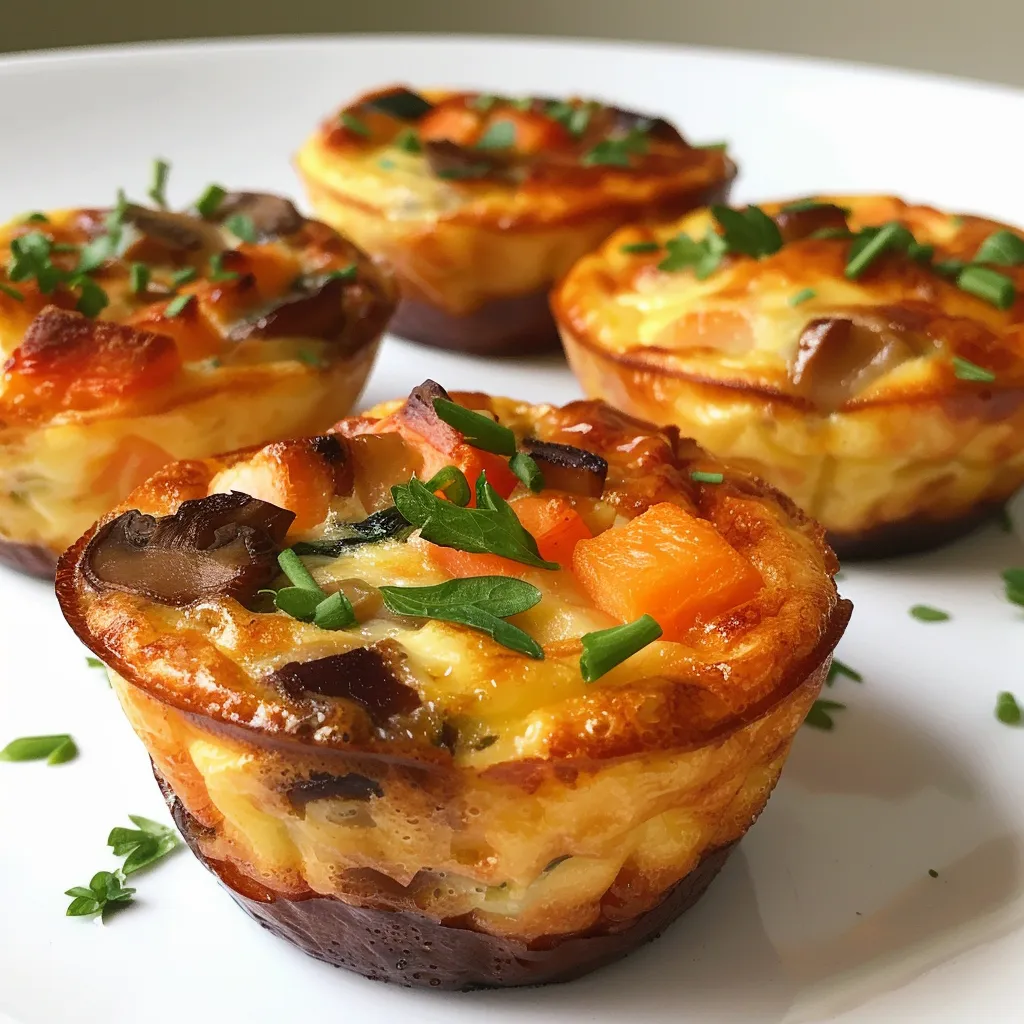 Délicieuses mini quiches sans pâte saines