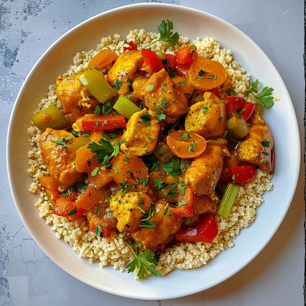 Découvrez comment préparer un délicieux poulet parfumé au gingembre et curcuma