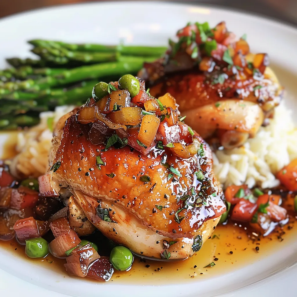 Hauts de cuisses poulet confiture
